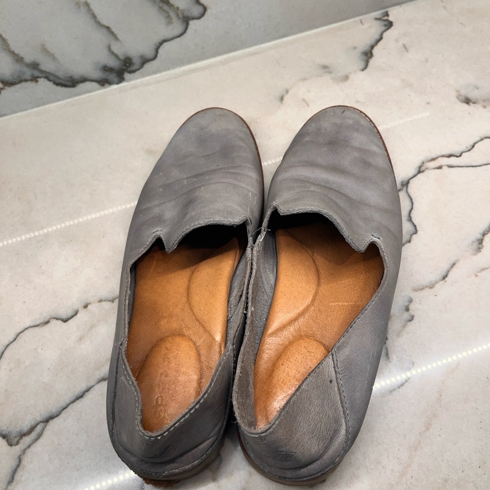 Sperry Gray Leather Women's Loafers SZ8